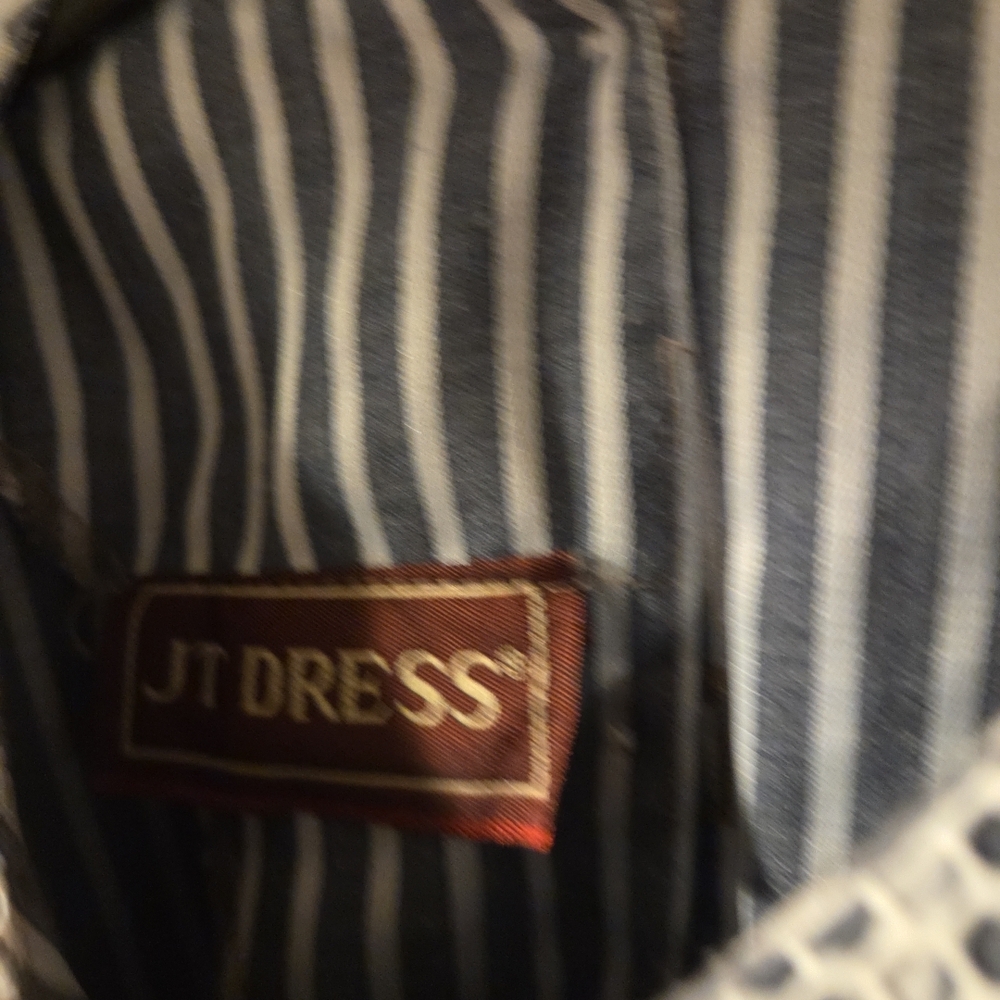 Chic Striped Women's Dress‎ with Red Accent - Picture 2 of 5